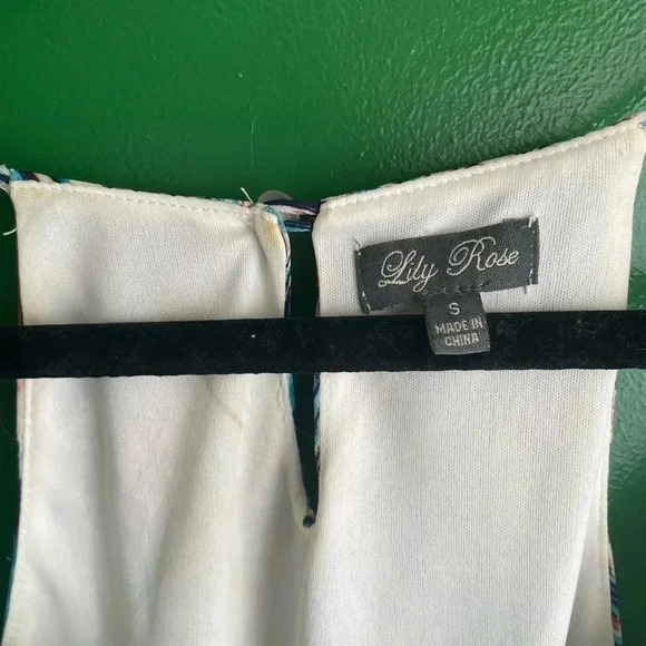 CLEARANCE!! Lily Rose Tribal Sheer Maxi Dress with Belt Size Small EUC!‎ - Picture 3 of 4